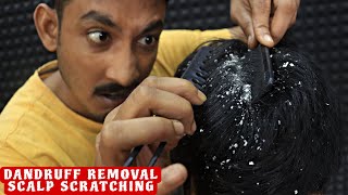 Scalp Scratching with Comb  Dandruff Scratching amp Removal from Scalp  Neck Cracking  ASMR [upl. by Shank]