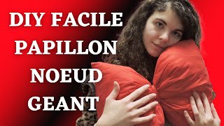 COMMENT FAIRE UN COUSSIN PAPILLON NOEUD GÉANT [upl. by Essie]