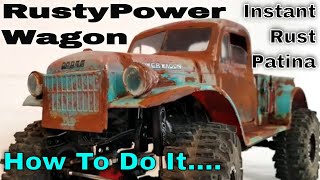 How To Create Weathering Rust Effect Paint Patina Lexan Proline Power Wagon Body Rc Junkyard truck [upl. by Jen892]