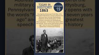 What Was the GETTYSBURG ADDRESS 🎩 Today in History November 19 [upl. by Eirovi]