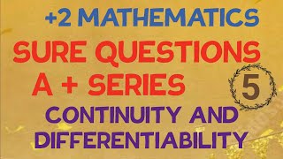 2 MATHEMATICSSURE QUESTIONS SERIESCONTINUITY AND DIFFERENTIABILITY6 MARKS SURE 👍🏻 [upl. by Scottie93]