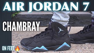 Better Than Expected Jordan 7 Chambray Review amp On Feet [upl. by Panta]