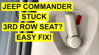 Third 3rd Row Seat Stuck Won’t Go Down On Jeep Commander  Easy Fix [upl. by Ssidnac]