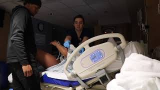 LABOR AND DELIVERY BIRTH VLOG  WE CAUGHT OUR BABY [upl. by Nyrhtac]