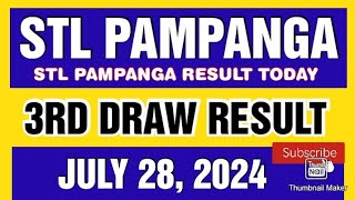 STL PAMPANGA RESULT TODAY 3RD DRAW JULY 28 2024 8PM [upl. by Eidson480]