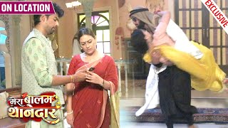 Mera Balam Thanedaar  Sampurna Ke Samne Veer Aur Bulbul Huye Romantic  On Location [upl. by Anyat]