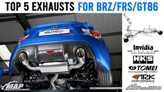 Top 5 First Gen Subaru BRZScion FRSToyota GT86 Exhausts [upl. by Karmen473]