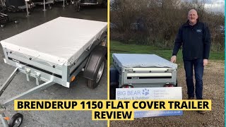 Brenderup 1150 Trailer with Flat Cover FULL REVIEW [upl. by Ahsyat619]