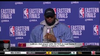 LeBron James Game 7 Press Conference  Eastern Conference Finals [upl. by Nilat]