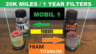 20000 Mile Oil Filter Comparison  Mobil 1 vs Fram Titanium [upl. by Ainafetse617]