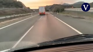 Graban el accidente de un camión en directo [upl. by Seebeck662]