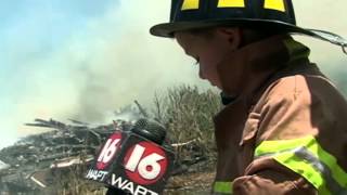 4yearold shows off firefighting skills [upl. by Haikezeh]