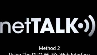 netTALKs How to Setup Your DUO WiFi for Advanced Users [upl. by Coletta360]