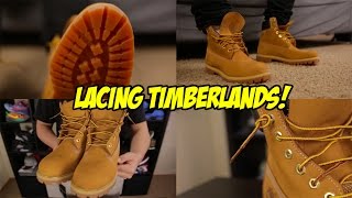 HOW TO LACE YOUR TIMBERLAND BOOTS [upl. by Laemsi]