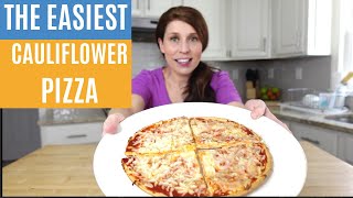 The Easiest Cauliflower Pizza Crust  LowCarb  Keto Pizza Crust  Diabetic Friendly [upl. by Niamjneb]