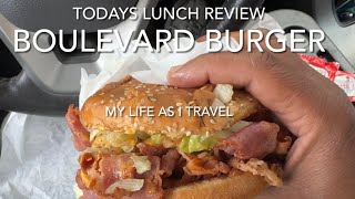 Todays lunch Boulevard Burger burger foodreview restaurant￼ [upl. by Garnette]