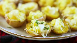 How To Make Garlic and Herb Twice Baked Baby Potatoes [upl. by Auria871]