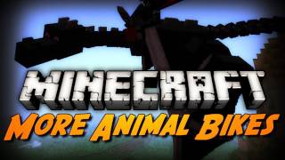 Minecraft Mod Review MORE ANIMAL BIKES Enderdragon Creepers Notch Pony [upl. by Ailhad]