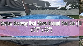 Review Bestway Oval Above Ground Pool Set 10 x 67quot x 33quot Includes Filter Pump amp ChemConnect Dis [upl. by Flemings]