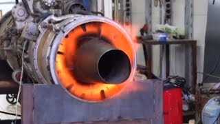 GTU1000 jet turbine engine start up at home megawatt class engineering [upl. by Tamarah12]