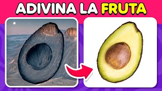 Adivina la FRUTA Oculta por la Ilusión ✅🍓🍍 Niveles fácil medio y difícil  Quiz de frutas [upl. by Hurlee]