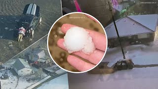 Storm pounds northern Colorado as large hail flooding hammers Greeley overnight [upl. by Deidre]