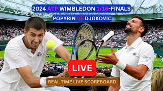 NOVAK DJOKOVIC vs ALEXEI POPYRIN Live Score Update  Today Tennis 2024 ATP Wimbledon 116Finals [upl. by Rainer]