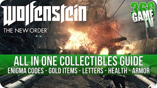 Wolfenstein The New Order  All Collectibles Guide Enigma Codes Gold Items Letters HealthArmor [upl. by Lanna]