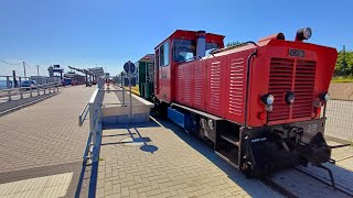 Borkum  Borkumer Kleinbahn Inselbahn Juli 2024 [upl. by Annaujat]