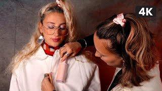 ASMR Clothing Adjustments amp Hair Fixing ✨️ 80s Awkward Yearbook Photoshoot  Real Person [upl. by Helbonna]