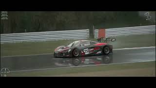 McLaren 720S GT3 Evo Endurance  Brands Hatch Heavy Rain And Flooding [upl. by Haissem]