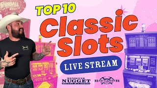 Top 10 Classic Slots 🎰 Played LIVE and reviewed by a Slot Tech ⭐️ Plus QampA Stream [upl. by Nevaj72]