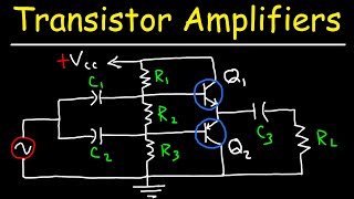 Transistor Amplifiers  Class A AB B amp C Circuits [upl. by Nazario37]