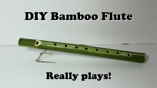 DIY Bamboo Flute Simple and free [upl. by Eniawd]