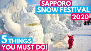 Sapporo Snow Festival 2020  5 Things You Must See 札幌雪祭り 雪まつり [upl. by Pietrek120]