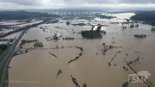 01082022 Chehalis  Centralia Washington Aerial Significant Flooding [upl. by Primaveria]