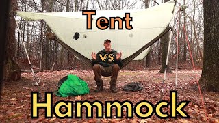 Tent vs Hammock in the rain  Part 2  The hammock [upl. by Vallery708]