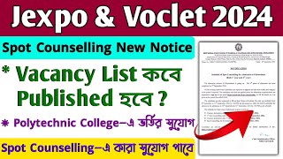 Jexpo Spot Counselling New Notice 2024  Voclet Spot Counselling New Notice 2024  Jexpo New Update [upl. by Vonnie38]