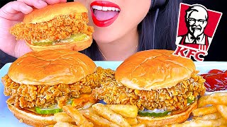 ASMR  KFC Crispy Chicken Sandwich Spicy amp Classic  Mukbang  ASMR Phan [upl. by Grosvenor]