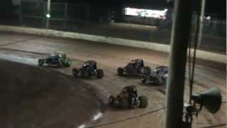 huge crash at carrick speedway last night wingless sprintcar heat 2 part 1 [upl. by Emmanuel139]