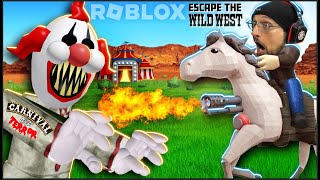 Escaping the Carnival of Terror amp the Wild West in Roblox FGTeeV [upl. by Llerat115]