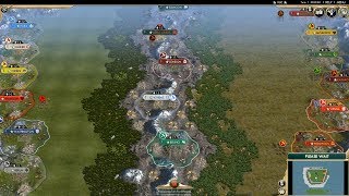 Civ 5 AI Only Timelapse Between Two Worlds [upl. by Nilra836]