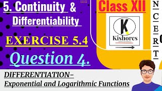 Class 12 Maths Exercise 54 Q4  differentiation [upl. by Merras246]