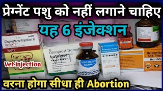 Pregnant Animals ko ye 6 injection kabi na lagayeवरना होगा सीधा अबॉर्शनNever give this injection [upl. by Barton]