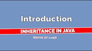 Inheritance in Java [upl. by Yoj]