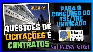 Gestão de Contratos para o TSETRE Unificado  CESPE  Questões inéditas  Aula 2 [upl. by Amrak277]