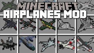 Minecraft PLANE MOD  FLY YOUR OWN AIRLINE CARRIERS AND BLOW THEM UP Minecraft [upl. by Marji]