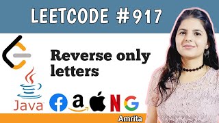 Reverse only letters  Leetcode 917 [upl. by Boynton]