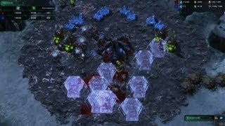 StarCraft II Heart of the Swarm  Battle Report Protoss vs Zerg [upl. by Blasius34]