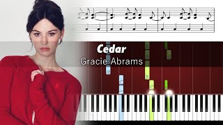 Gracie Abrams  Cedar  Piano Tutorial with Sheet Music [upl. by Aimee232]